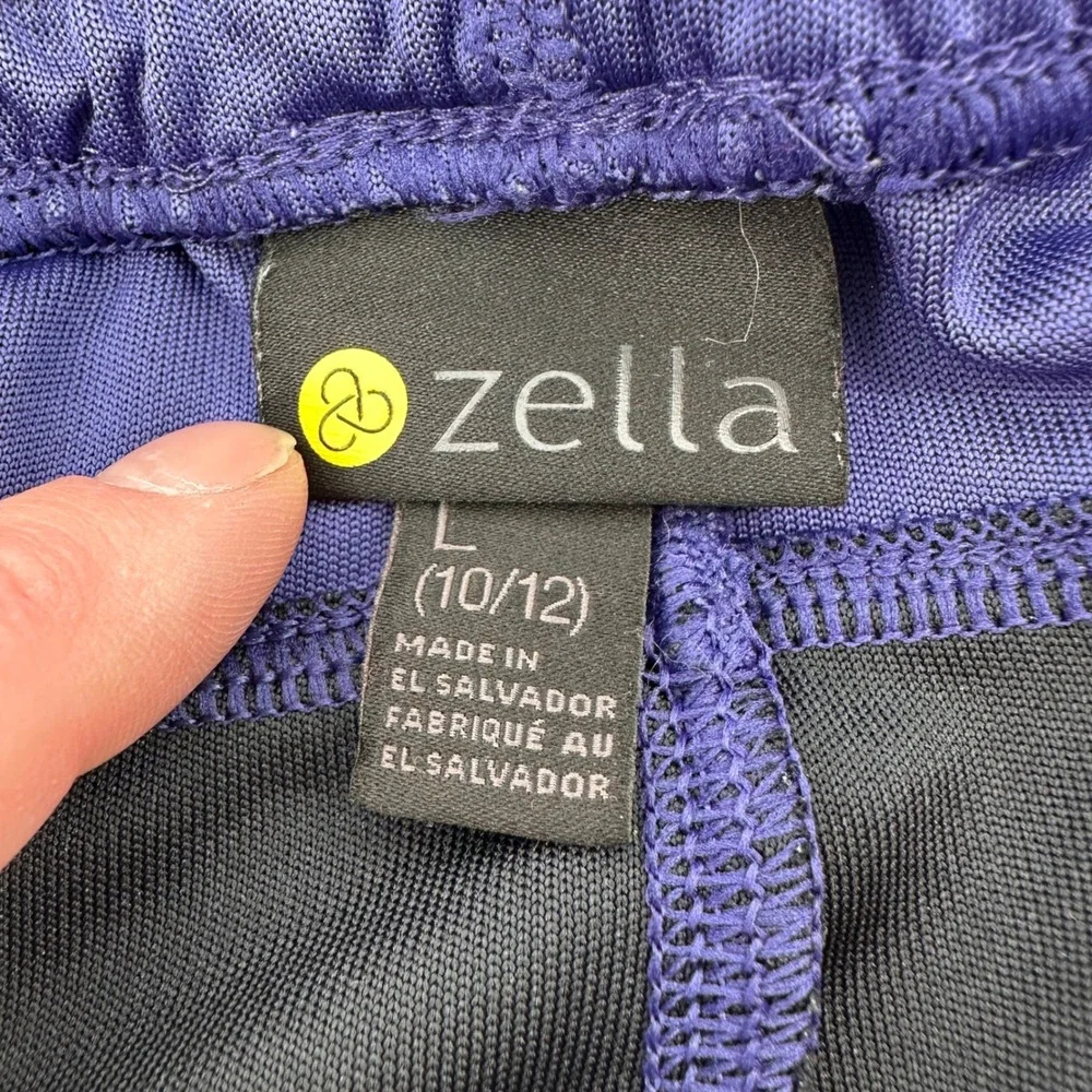 Zella Kids Purple Black Colorblock Athletic Shorts NR465502BB Size L 10-12